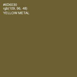 #6D6030 - Yellow Metal Color Image